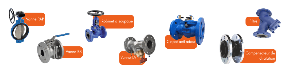 Equipements à brides