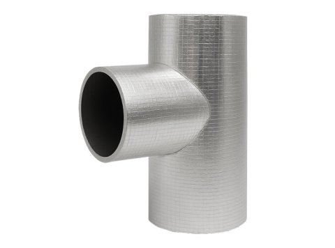 Té isolant en élastomère phonique revêtu aluminium