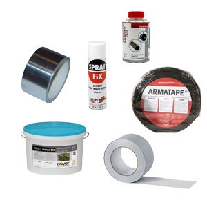 Rubans adhésif et colle