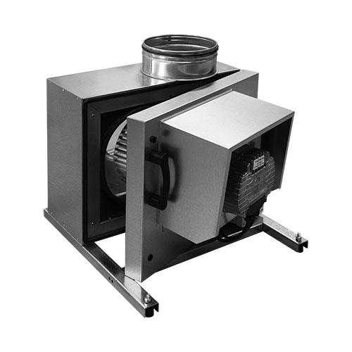 Ventilateur centrifuge haute température, jusqu'à 120°C, équipé de